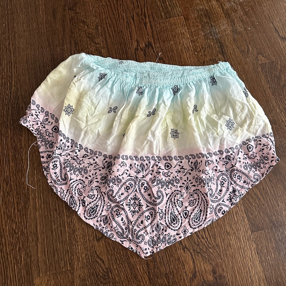 NWT surf gypsy strapless bandana tie dye top size small